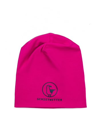 SCHIETWETTER Beanie für Kids mit Print Möwe in fuchsia/navy