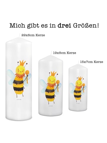 Mr. & Mrs. Panda Stumpenkerze Biene König ohne Spruch in Weiß