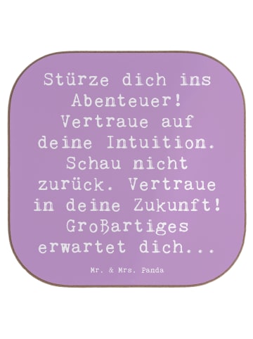Mr. & Mrs. Panda Untersetzer für Gläser Spruch Tapferkeit und In... in Lavendeltraum