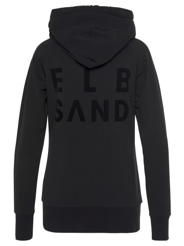 ELBSAND Kapuzensweatjacke in schwarz