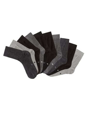 H.I.S Basicsocken in 4x schwarz, 2x grau-meliert, 2x hellgrau-meliert