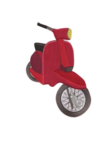 Catch the Patch Roller Scooter MotorradApplikation Bügelbild inRot