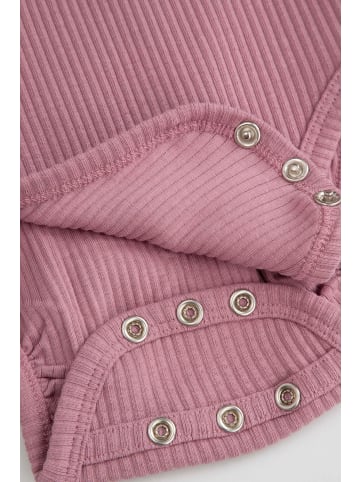 Coccodrillo Langarm-Body in gedämpftes Rosa