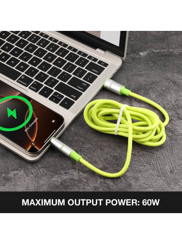 Platyne Universal-Ladekabel 4 in 1 in Grün