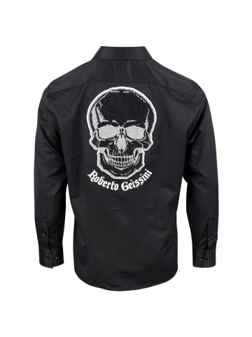 Roberto Geissini Skull Hemd Schwarz