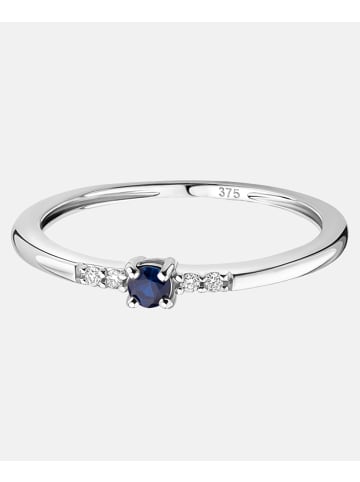Diamant L'éternel Ring aus 375 Weißgold mit Diamant mit Saphir