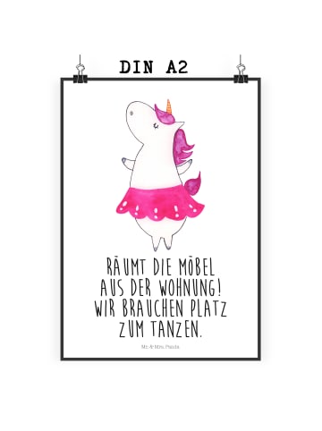 Mr. & Mrs. Panda wanddeko Einhorn Ballerina mit Spruch in Weiß