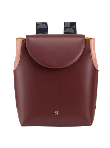 DuDu City Rucksack Leder 30 cm in burgundy