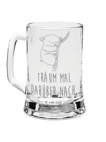 Mr. & Mrs. Panda Gravur Bierkrug Koalabär mit Spruch in Transparent