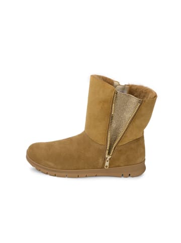 VITAFORM Veloursleder & Doubleface Stiefeletten in camel