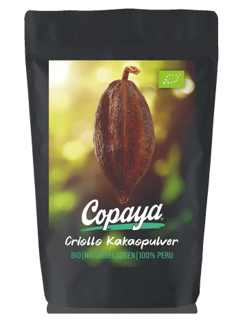 Granar 800g Bio Roh Kakaopulver aus Criollo Bohnen aus PERU von Copaya