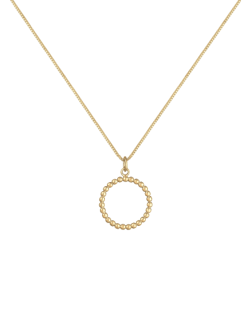 Elli Halskette 925 Sterling Silber Kreis, Geo in Gold