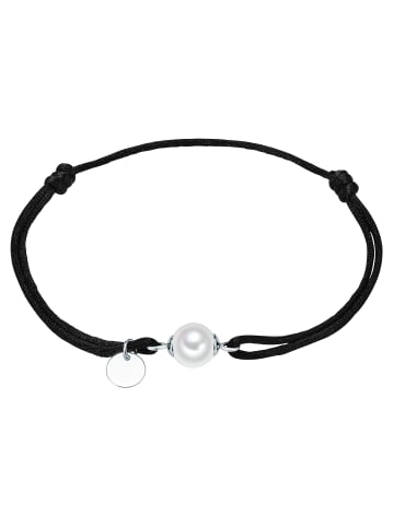 Rafaela Donata Perlen-Armband Sterling Silber Muschelkernperle in schwarz