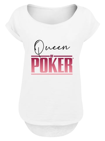 F4NT4STIC Long Cut T-Shirt Queen of Poker in weiß