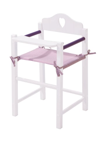 roba Puppenhochstuhl 'Fienchen' - für Puppen und Babypuppen - Weiß lackiert