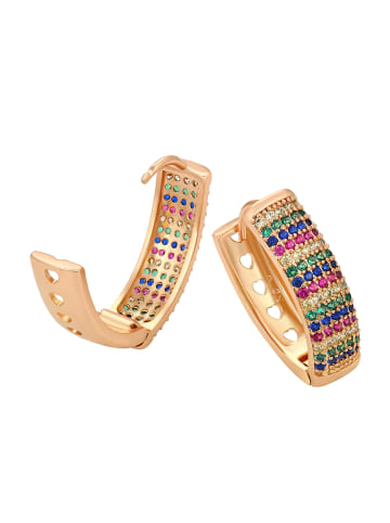 NAEMI Women Earrings in Rose Gold Multicolor