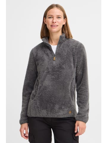 Oxmo Troyer OXTELSONIA 21301250ME kuscheliger Teddy-Pullover in Grau