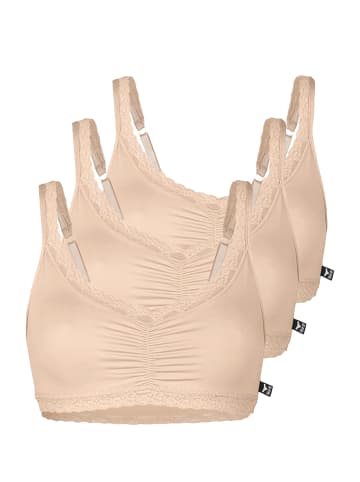Like It 3er Pack Soft BH in nude