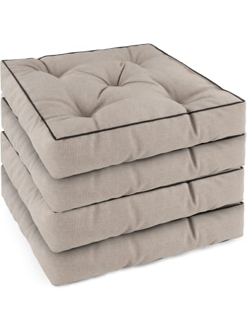 Aspero 4 Stuhlkissen 45x45 cm Murcia in Beige