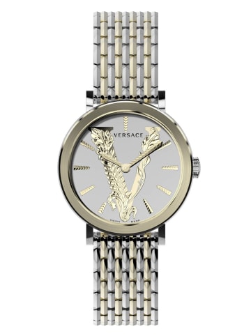 Versace Schweizer Uhr Virtus Gold-/Silberfarben in silber