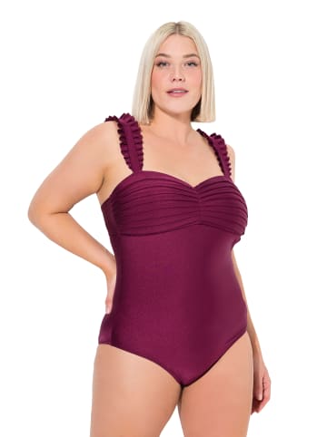 Ulla Popken Badeanzug in purpur
