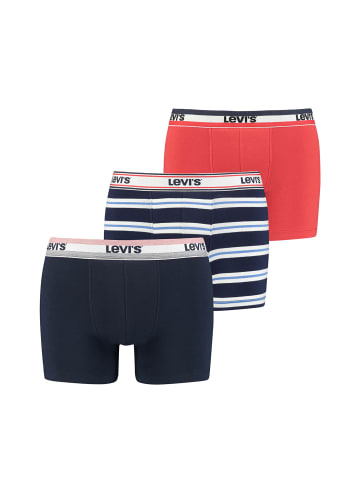 Levi´s Boxershorts LEVIS Men Giftbox Logo Boxer Brief 3P in 831 - navy/red