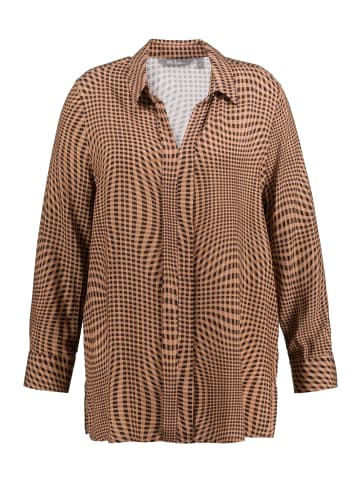 Ulla Popken Bluse in cognac-sand