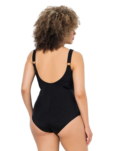 Ulla Popken Badeanzug in schwarz