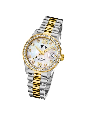 Lotus Chronograph-Armbanduhr Lotus Classic silber, gold mittel (ca. 32,5mm)