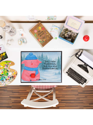 Mr. & Mrs. Panda schreibtischunterlage Schwein Glühwein Design m... in Weiß