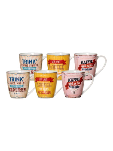 Ritzenhoff & Breker 6er Set Henkelbecher Büro 360 ml in bunt