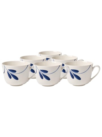 Villeroy & Boch Kaffeetasse 6 Stk Vieux Luxembourg Brindille in blau|weiß