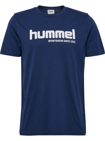 Hummel T-Shirt Hmlpulse Lebensstil Herren in DRESS BLUES/WHITE