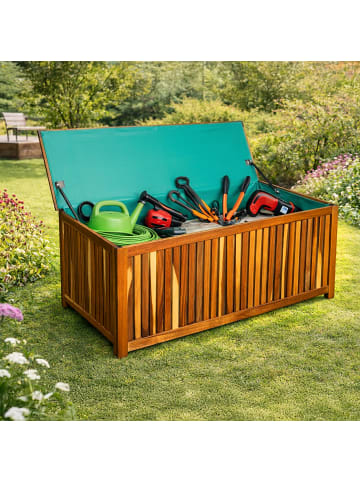relaxdays Gartenbox in Natur - (B)115 x (H)60 x (T)50 cm