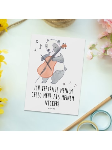 Mr. & Mrs. Panda Fotokarte Zeichenllo Vertrauen mit Spruch in Weiß