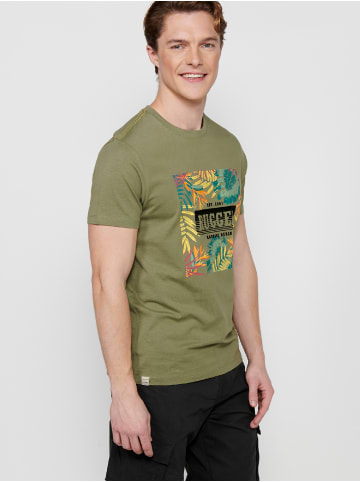 KOROSHI Kurzarm T-Shirt in khaki