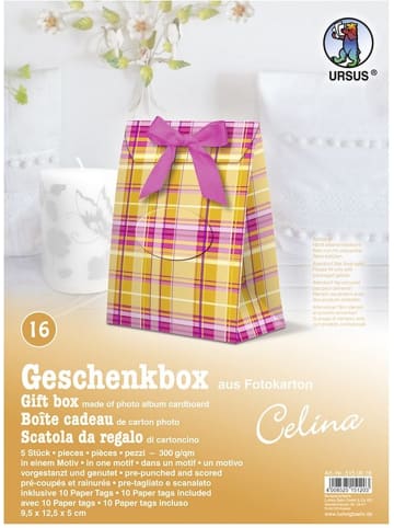 Buntpapierfabrik Ludwig Bähr Geschenkbox Celina 9,5x12,5x5cm Packung mit 5 Stück Motiv: 16