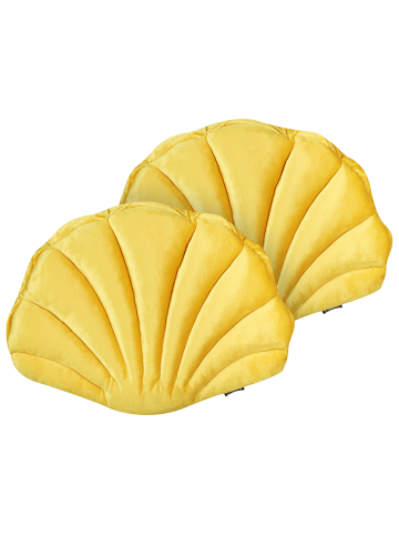 Beliani 2er-Set Dekokissen CONSOLIDA in Gelb
