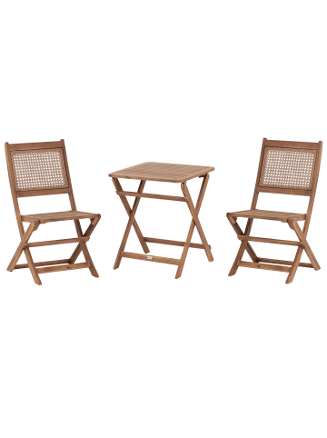 Beliani 3-tlg Bistro Set PARAGGI in Braun