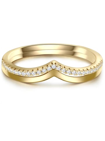 Glanzstücke München Ring Sterling Silber Zirkonia in gelbgold