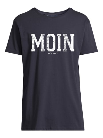 Salzhaut Shirt DIEK - MOIN PRINT in Navy