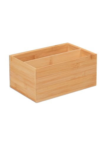 relaxdays Aufbewahrungsbox in Natur - (B)30 x (H)14 x (T)20 cm