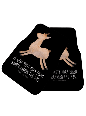 Mr. & Mrs. Panda Automatte Lama Springen mit Spruch in Schwarz