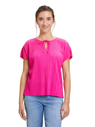 CARTOON Casual-Shirt mit V-Ausschnitt in Pink