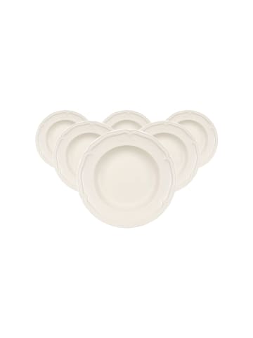 Villeroy & Boch 6er Set Suppenteller Manoir ø 22,8 cm in weiß