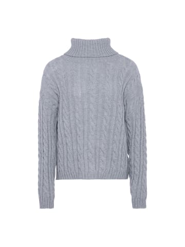 myMo Damen Sweater in HELLGRAU MELANGE