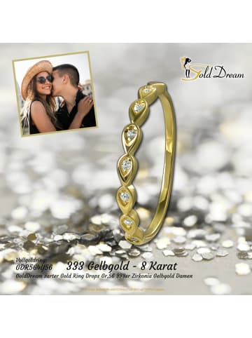 GoldDream 333 Gelbgold - 8 Karat Damen Ringe Drops Fingerring  56 (17,8)