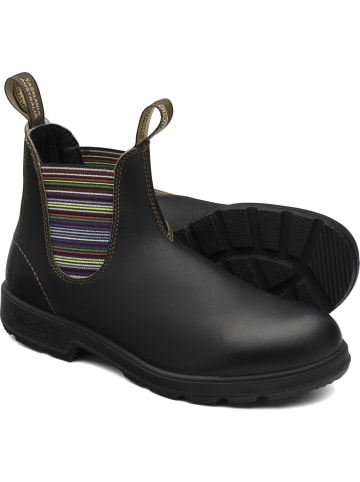 Blundstone Chelsea Boot "#1409 Stout Brown With Striped Elastic (500 Series)" in Braun