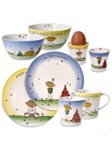 Goebel Geschenk Set " Der kleine Yogi - Frühstücksset " in Bunt