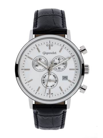 Gigandet Quarzuhr Chronograph "CLASSICO" in Schwarz/Silber